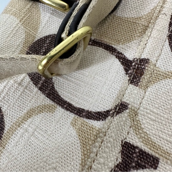 Coach Signature Crossbody Swingpack Cream/Tan/Brown Handbag 41464 - Picture 5 of 16